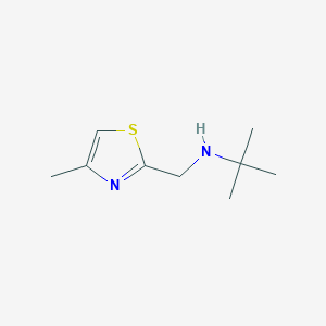 molecular formula C9H16N2S B3095619 2-Thiazolemethanamine, N-(1,1-dimethylethyl)-4-methyl- CAS No. 1268075-23-5