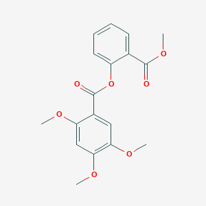 molecular formula C18H18O7 B309563 2-(Methoxycarbonyl)phenyl 2,4,5-trimethoxybenzoate 