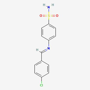 molecular formula C13H11ClN2O2S B3095631 4-((4-Chlorobenzylidene)amino)benzenesulfonamide CAS No. 1268249-72-4