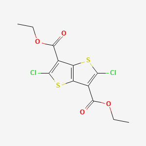 molecular formula C12H10Cl2O4S2 B3095635 2,5-二氯噻吩并[3,2-b]噻吩-3,6-二甲酸二乙酯 CAS No. 1268375-33-2