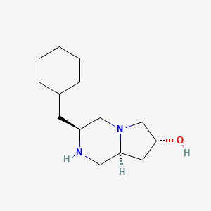 molecular formula C14H26N2O B3095647 (3S,7R,8AS)-3-(cyclohexylmethyl)octahydropyrrolo[1,2-a]pyrazin-7-ol CAS No. 1268520-40-6