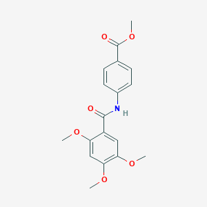 molecular formula C18H19NO6 B309565 Methyl 4-[(2,4,5-trimethoxybenzoyl)amino]benzoate 
