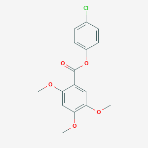 molecular formula C16H15ClO5 B309567 4-Chlorophenyl 2,4,5-trimethoxybenzoate 
