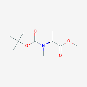 molecular formula C10H19NO4 B3095671 甲基 (2R)-2-{[(叔丁氧基)羰基](甲基)氨基}丙酸酯 CAS No. 1268729-54-9