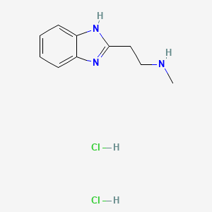 molecular formula C10H15Cl2N3 B3095679 [2-(1H-Benzimidazol-2-yl)ethyl]methylamine dihydrochloride CAS No. 1268982-38-2