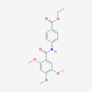 molecular formula C19H21NO6 B309568 Ethyl 4-[(2,4,5-trimethoxybenzoyl)amino]benzoate 