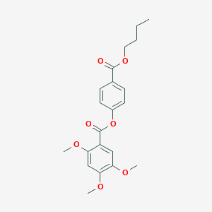 molecular formula C21H24O7 B309569 4-(Butoxycarbonyl)phenyl 2,4,5-trimethoxybenzoate 
