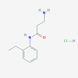 molecular formula C11H17ClN2O B3095703 N~1~-(2-ethylphenyl)-beta-alaninamide hydrochloride CAS No. 1268990-71-1