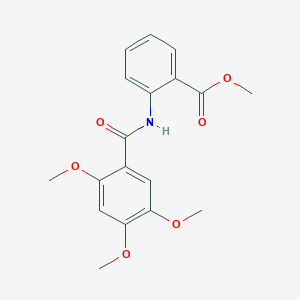 molecular formula C18H19NO6 B309572 Methyl 2-[(2,4,5-trimethoxybenzoyl)amino]benzoate 