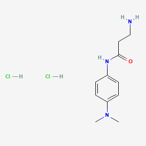 molecular formula C11H19Cl2N3O B3095730 N1-[4-(Dimethylamino)phenyl]-beta-alaninamide dihydrochloride CAS No. 1269039-52-2