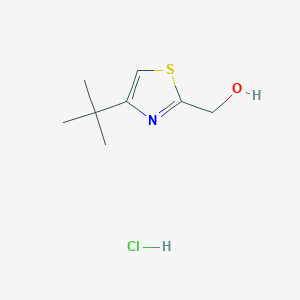 molecular formula C8H14ClNOS B3095755 (4-叔丁基-1,3-噻唑-2-基)甲醇盐酸盐 CAS No. 1269052-60-9