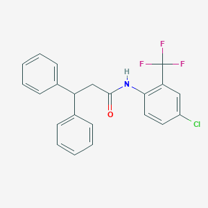 molecular formula C22H17ClF3NO B309580 N-[4-chloro-2-(trifluoromethyl)phenyl]-3,3-diphenylpropanamide 