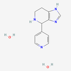 molecular formula C11H16N4O2 B3095802 4-(4-吡啶基)-4,5,6,7-四氢-3h-咪唑并[4,5-c]吡啶二水合物 CAS No. 1269054-17-2