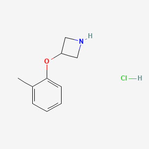 molecular formula C10H14ClNO B3095806 3-(2-甲基苯氧基)氮杂环丁烷盐酸盐 CAS No. 1269054-46-7