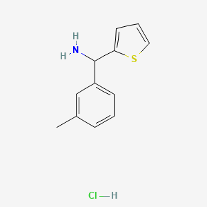 molecular formula C12H14ClNS B3095809 1-(3-Methylphenyl)-1-(2-thienyl)methanamine hydrochloride CAS No. 1269054-48-9