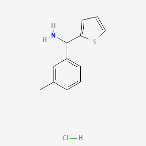 molecular formula C12H14ClNS B3095809 1-(3-甲基苯基)-1-(2-噻吩基)甲胺盐酸盐 CAS No. 1269054-48-9