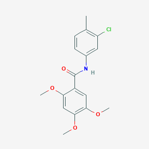 molecular formula C17H18ClNO4 B309581 N-(3-chloro-4-methylphenyl)-2,4,5-trimethoxybenzamide 