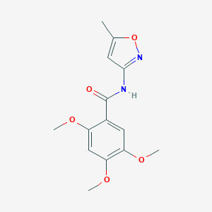molecular formula C14H16N2O5 B309582 2,4,5-trimethoxy-N-(5-methyl-1,2-oxazol-3-yl)benzamide 