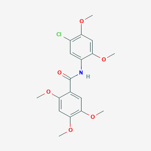 molecular formula C18H20ClNO6 B309583 N-(5-chloro-2,4-dimethoxyphenyl)-2,4,5-trimethoxybenzamide 