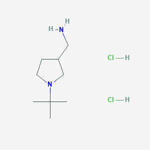 molecular formula C9H22Cl2N2 B3095833 [(1-Tert-butyl-3-pyrrolidinyl)methyl]amine dihydrochloride CAS No. 1269105-25-0