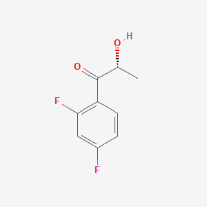 molecular formula C9H8F2O2 B3095862 1-Propanone, 1-(2,4-difluorophenyl)-2-hydroxy-, (2R)- CAS No. 126918-16-9