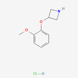 molecular formula C10H14ClNO2 B3095874 3-(2-甲氧基苯氧基)氮杂环丁烷盐酸盐 CAS No. 1269184-60-2