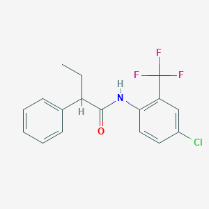 molecular formula C17H15ClF3NO B309592 N-[4-chloro-2-(trifluoromethyl)phenyl]-2-phenylbutanamide 