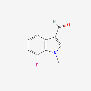 molecular formula C10H8FNO B3095931 7-Fluoro-1-methylindole-3-carboxaldehyde CAS No. 126921-17-3