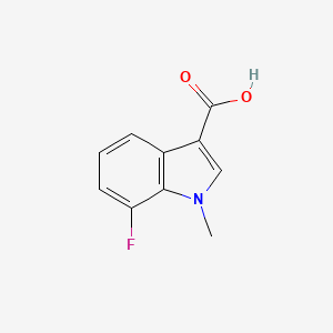 molecular formula C10H8FNO2 B3095935 1H-Indole-3-carboxylic acid, 7-fluoro-1-methyl- CAS No. 126921-18-4