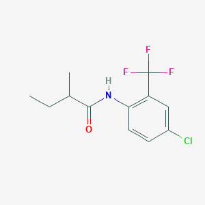 molecular formula C12H13ClF3NO B309595 N-[4-chloro-2-(trifluoromethyl)phenyl]-2-methylbutanamide 