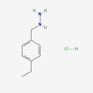 molecular formula C9H15ClN2 B3095959 (4-乙基苄基)肼盐酸盐 CAS No. 1269376-23-9