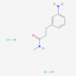 molecular formula C10H16Cl2N2O B3095994 3-(3-Aminophenyl)-N-methylpropanamide dihydrochloride CAS No. 1269384-12-4