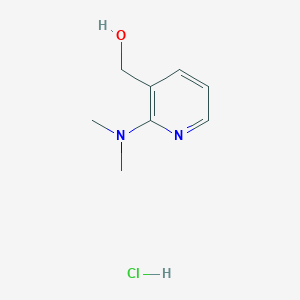 molecular formula C8H13ClN2O B3095998 [2-(二甲氨基)-3-吡啶基]甲醇盐酸盐 CAS No. 1269384-26-0