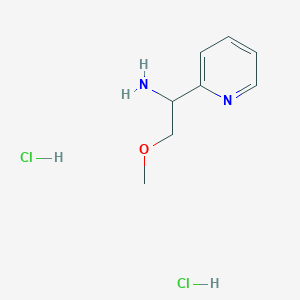 molecular formula C8H14Cl2N2O B3096004 [2-甲氧基-1-(2-吡啶基)乙基]胺二盐酸盐 CAS No. 1269394-08-2