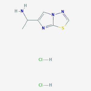 molecular formula C6H10Cl2N4S B3096007 (1-Imidazo[2,1-b][1,3,4]thiadiazol-6-ylethyl)amine dihydrochloride CAS No. 1269394-15-1