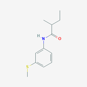 molecular formula C12H17NOS B309602 2-methyl-N-[3-(methylsulfanyl)phenyl]butanamide 