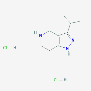 molecular formula C9H17Cl2N3 B3096025 3-异丙基-4,5,6,7-四氢-1H-吡唑并[4,3-c]吡啶二盐酸盐 CAS No. 1269397-52-5