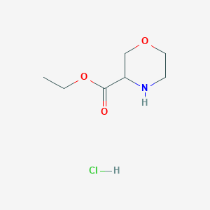 molecular formula C7H14ClNO3 B3096031 Ethyl morpholine-3-carboxylate hydrochloride CAS No. 1269444-31-6