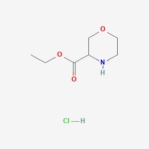 molecular formula C7H14ClNO3 B3096031 吗啉-3-羧酸乙酯盐酸盐 CAS No. 1269444-31-6