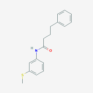 molecular formula C17H19NOS B309606 N-[3-(methylsulfanyl)phenyl]-4-phenylbutanamide 