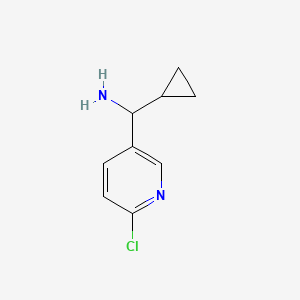 molecular formula C9H11ClN2 B3096072 (6-Chloropyridin-3-yl)(cyclopropyl)methanamine CAS No. 1270394-92-7
