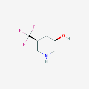 molecular formula C6H10F3NO B3096087 (3R,5S)-5-(三氟甲基)哌啶-3-醇 CAS No. 1270497-74-9