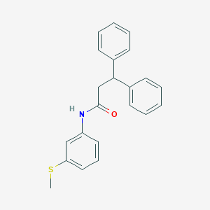 molecular formula C22H21NOS B309609 N-[3-(methylsulfanyl)phenyl]-3,3-diphenylpropanamide 