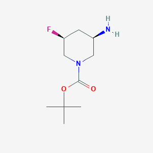 molecular formula C10H19FN2O2 B3096096 叔丁基 (3R,5S)-3-氨基-5-氟哌啶-1-羧酸酯 CAS No. 1271810-13-9