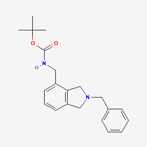 molecular formula C21H26N2O2 B3096129 N-BOC-(2-苄基异吲哚啉-4-基)甲胺 CAS No. 127212-06-0