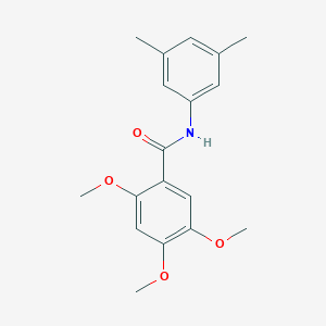 molecular formula C18H21NO4 B309613 N-(3,5-dimethylphenyl)-2,4,5-trimethoxybenzamide 