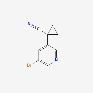 molecular formula C9H7BrN2 B3096139 1-(5-溴吡啶-3-基)环丙烷-1-甲腈 CAS No. 1272357-22-8