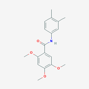molecular formula C18H21NO4 B309614 N-(3,4-dimethylphenyl)-2,4,5-trimethoxybenzamide 