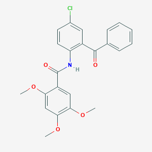 molecular formula C23H20ClNO5 B309616 N-(2-benzoyl-4-chlorophenyl)-2,4,5-trimethoxybenzamide 