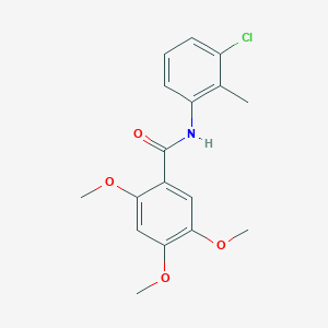 molecular formula C17H18ClNO4 B309618 N-(3-chloro-2-methylphenyl)-2,4,5-trimethoxybenzamide 